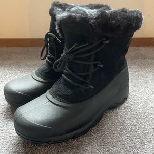 Sorel Snow Angel Lace Up Boots Women’s 10 black NWOB